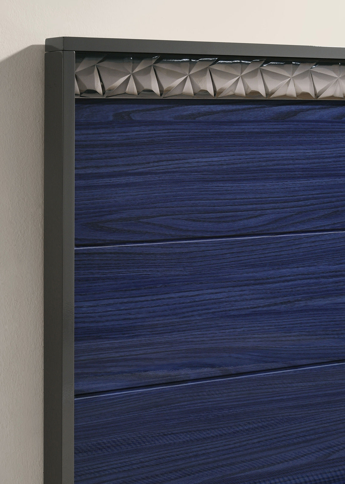 Morcote Ash Gray/Indigo Blue Queen Bed from Furniture of America - Luna Furniture