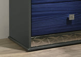 Hartlepool Ash Gray/Indigo Blue 5 Pc Queen Bedroom Set from Furniture of America - Luna Furniture