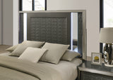 Leyland Dark Gray LED Queen Platfrom Bed from Furniture of America - Luna Furniture