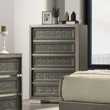 Leyland Dark Gray Chest from Furniture of America - Luna Furniture