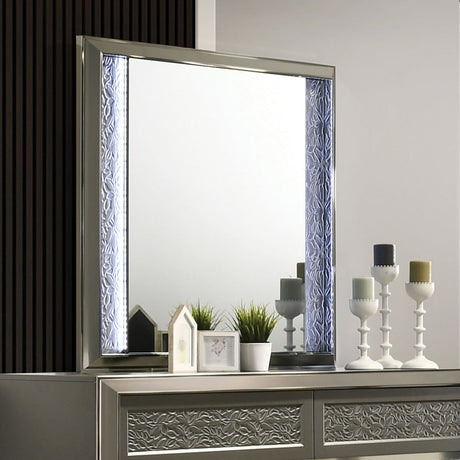 Leyland Dark Gray Mirror (Mirror Only) from Furniture of America - Luna Furniture