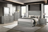 Cassiopeia Metallic Gray King Panel Bed from Furniture of America - Luna Furniture