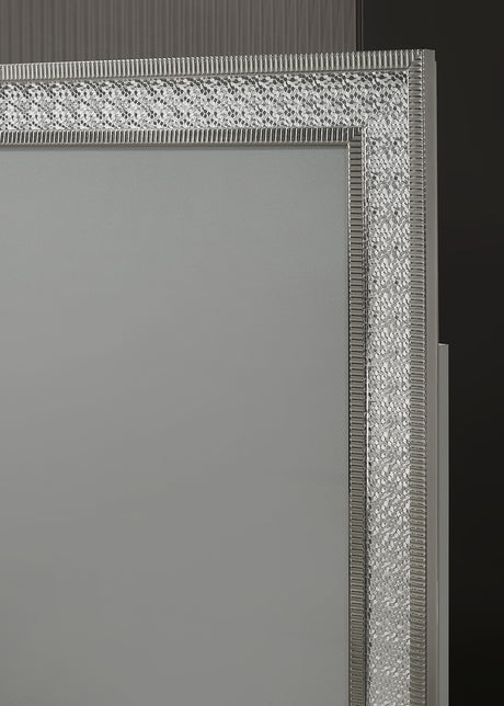 Cassiopeia Metallic Gray King Panel Bed from Furniture of America - Luna Furniture