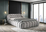 Newquay Gray King Bed from Furniture of America - Luna Furniture