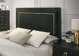 Latimer Black LED Queen Panel Bed from Furniture of America - Luna Furniture