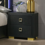 Latimer Black Contemporary Bedroom Set from Furniture of America - Luna Furniture