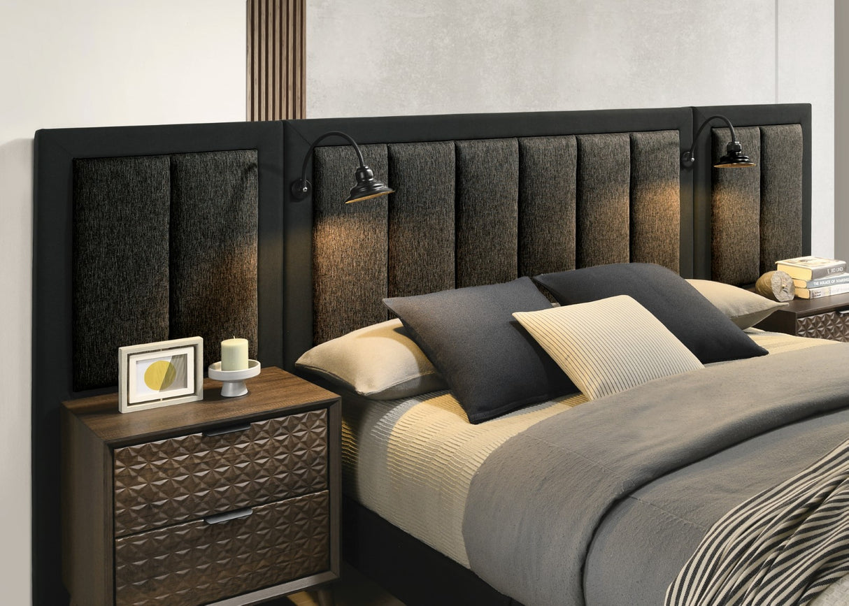 Chalfont Dark Brown Queen Panel Bed from Furniture of America - Luna Furniture