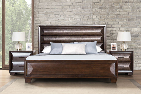 Chemnitz Espresso Queen Bed from Furniture of America - Luna Furniture