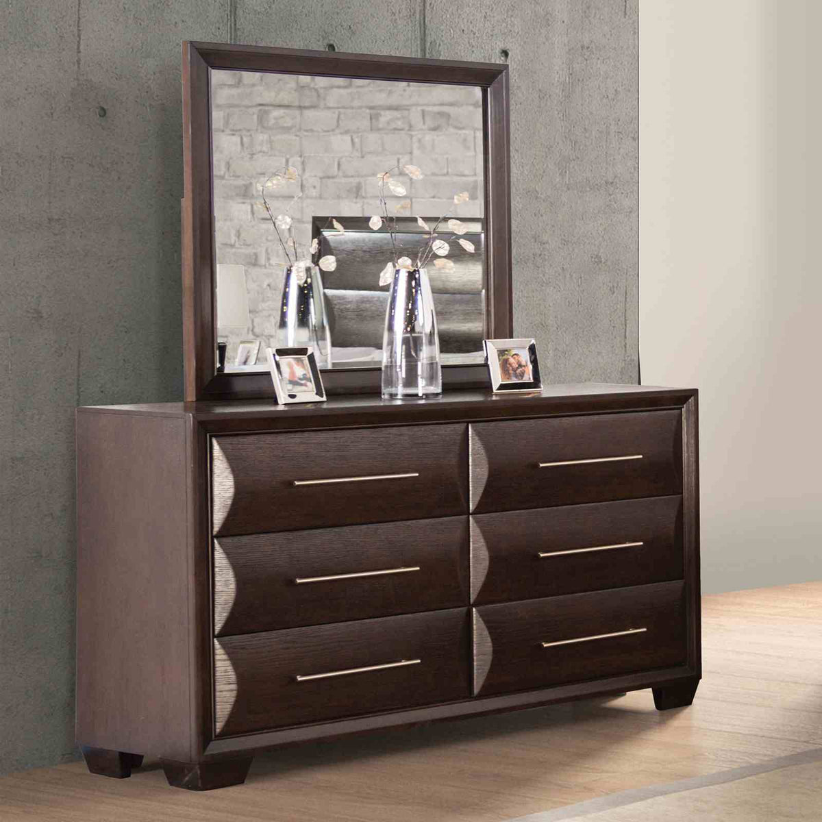 Hinwitz Espresso 5 Pc Queen Bedroom Set from Furniture of America - Luna Furniture