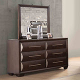 Hinwitz Espresso 5 Pc Queen Bedroom Set from Furniture of America - Luna Furniture