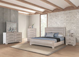 Chemnitz White Oak King Bed from Furniture of America - Luna Furniture
