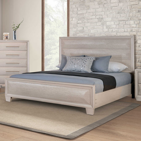 Chemnitz White Oak Queen Bed from Furniture of America - Luna Furniture