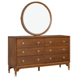 Hepburne Walnut Mirror (Only Mirror) from Furniture of America - Luna Furniture