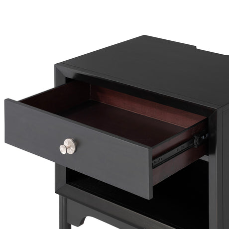 Hepburne Black Nightstand from Furniture of America - Luna Furniture