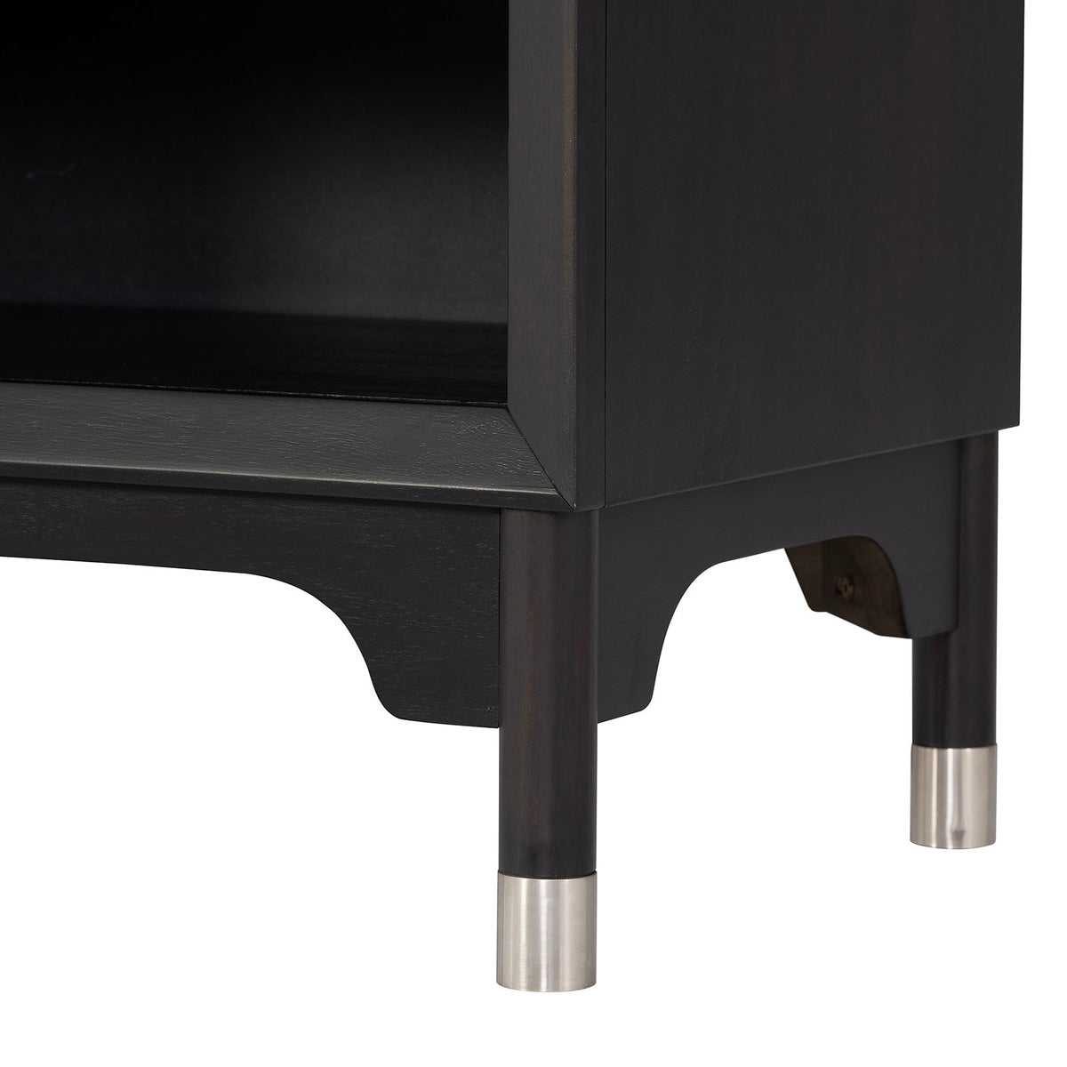 Hepburne Black Nightstand from Furniture of America - Luna Furniture