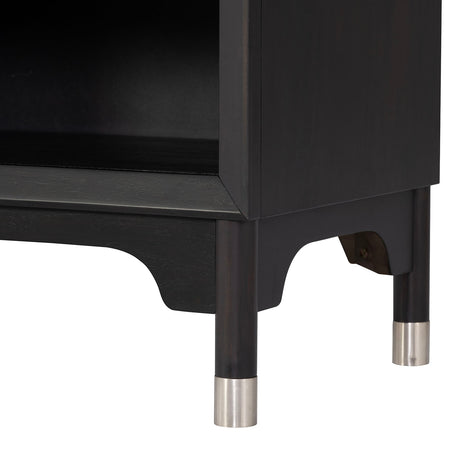 Hepburne Black Nightstand from Furniture of America - Luna Furniture