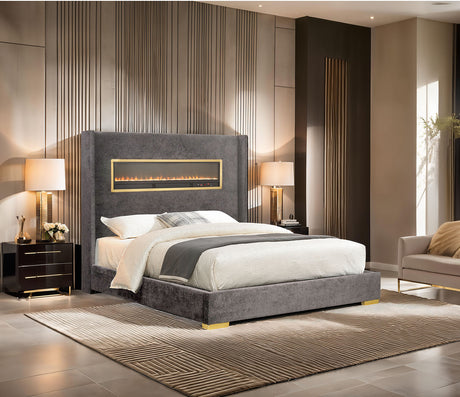 Danvers Gray Queen Bed from Furniture of America - Luna Furniture
