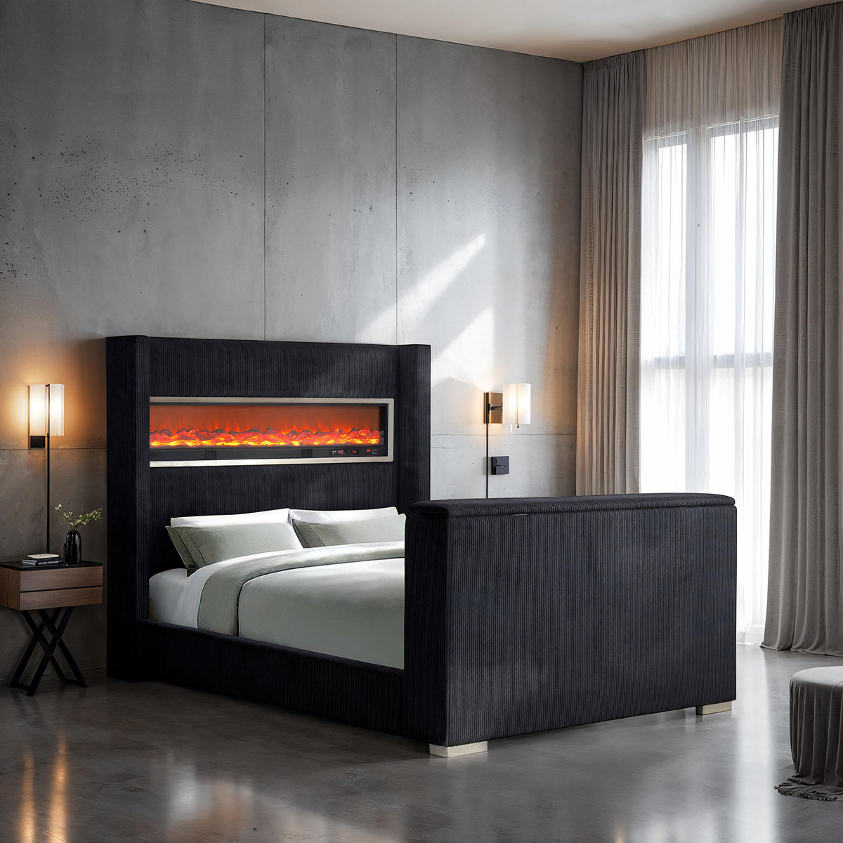 Sumter Black Bed Queen from Furniture of America - Luna Furniture