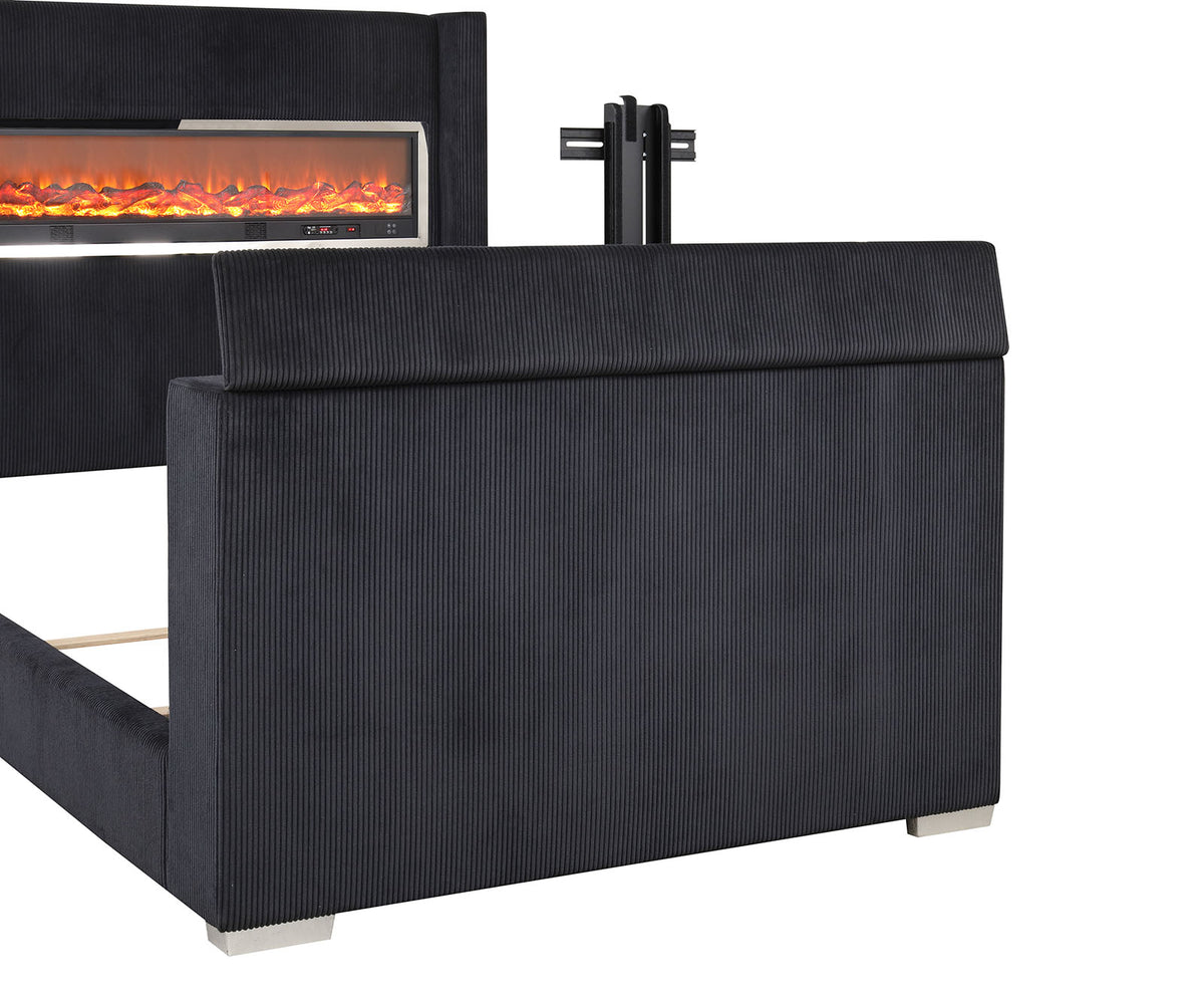 Sumter Black Bed E.King from Furniture of America - Luna Furniture