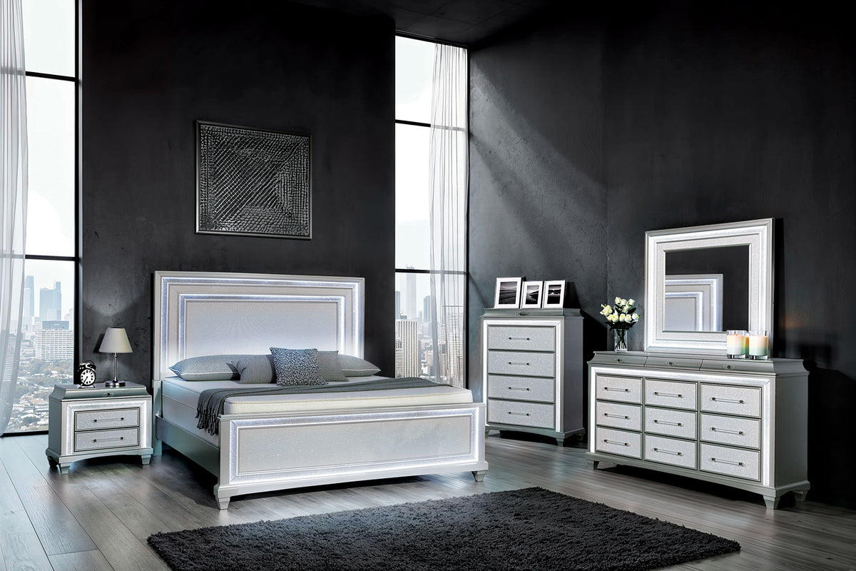 Galea Gray Bed Queen from Furniture of America - Luna Furniture