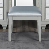 Galea Gray Vanity w/ Stool from Furniture of America - Luna Furniture