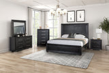 Ashbourne Black Contemporary Bedroom Set from Furniture of America - Luna Furniture