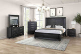 Ashbourne Black 5 Pc Queen Bedroom Set from Furniture of America - Luna Furniture
