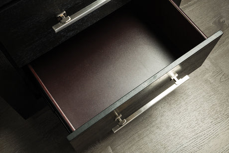 Ashbourne Black Night Stand w/ USB from Furniture of America - Luna Furniture