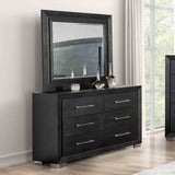 Ashbourne Black 5 Pc Queen Bedroom Set from Furniture of America - Luna Furniture