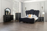 Melodi Parc Black King Bed from Furniture of America - Luna Furniture
