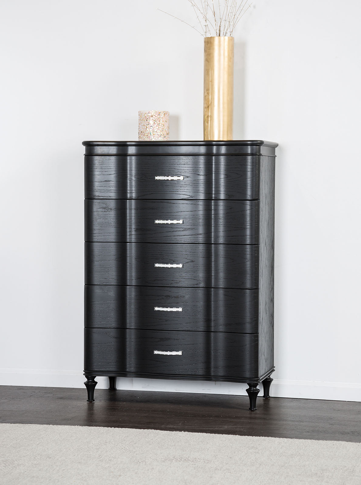 Melodi Parc Black 5 Pc Queen Bedroom Set from Furniture of America - Luna Furniture