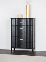 Melodi Parc Black 5 Pc Queen Bedroom Set from Furniture of America - Luna Furniture