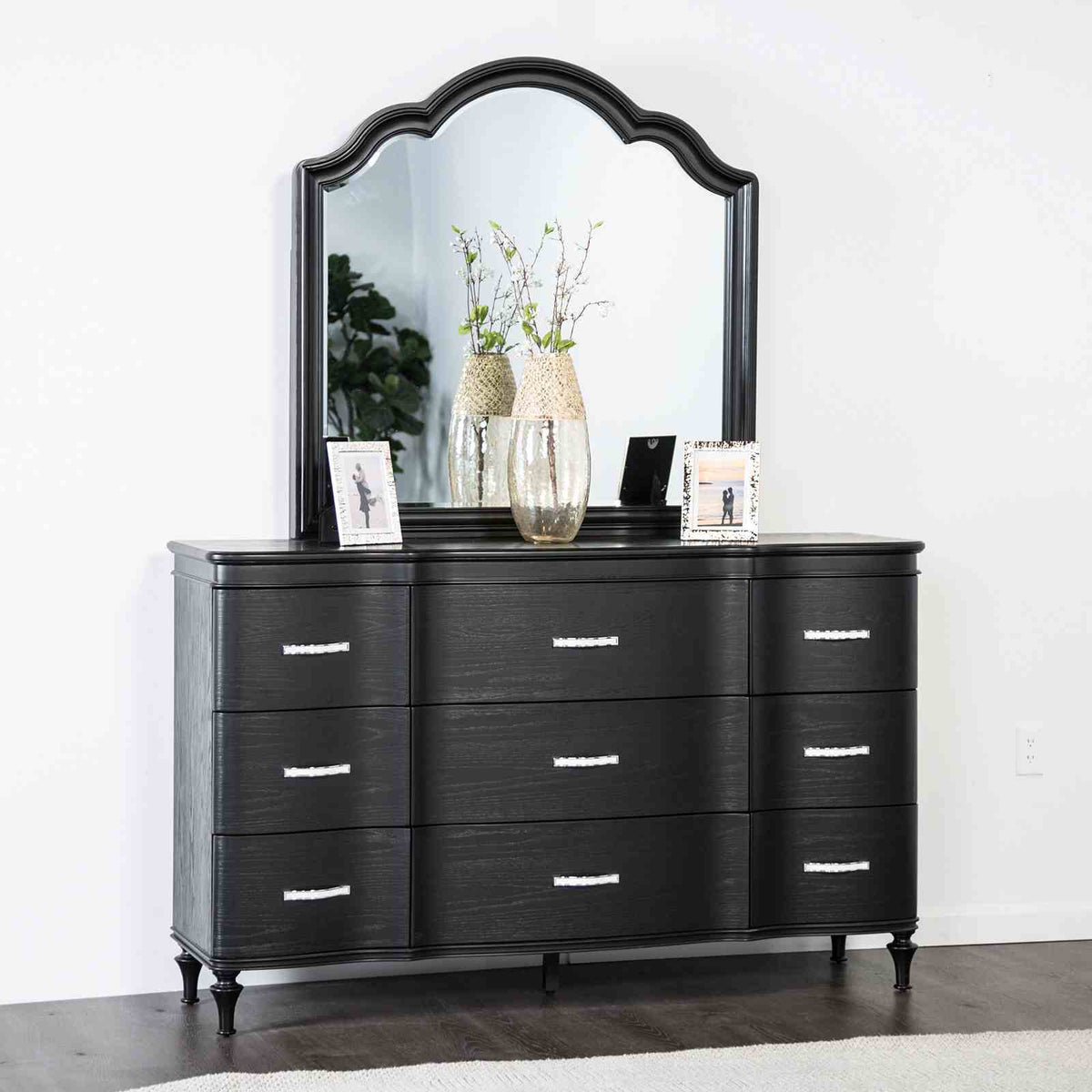 Melodi Parc Black 5 Pc Queen Bedroom Set from Furniture of America - Luna Furniture