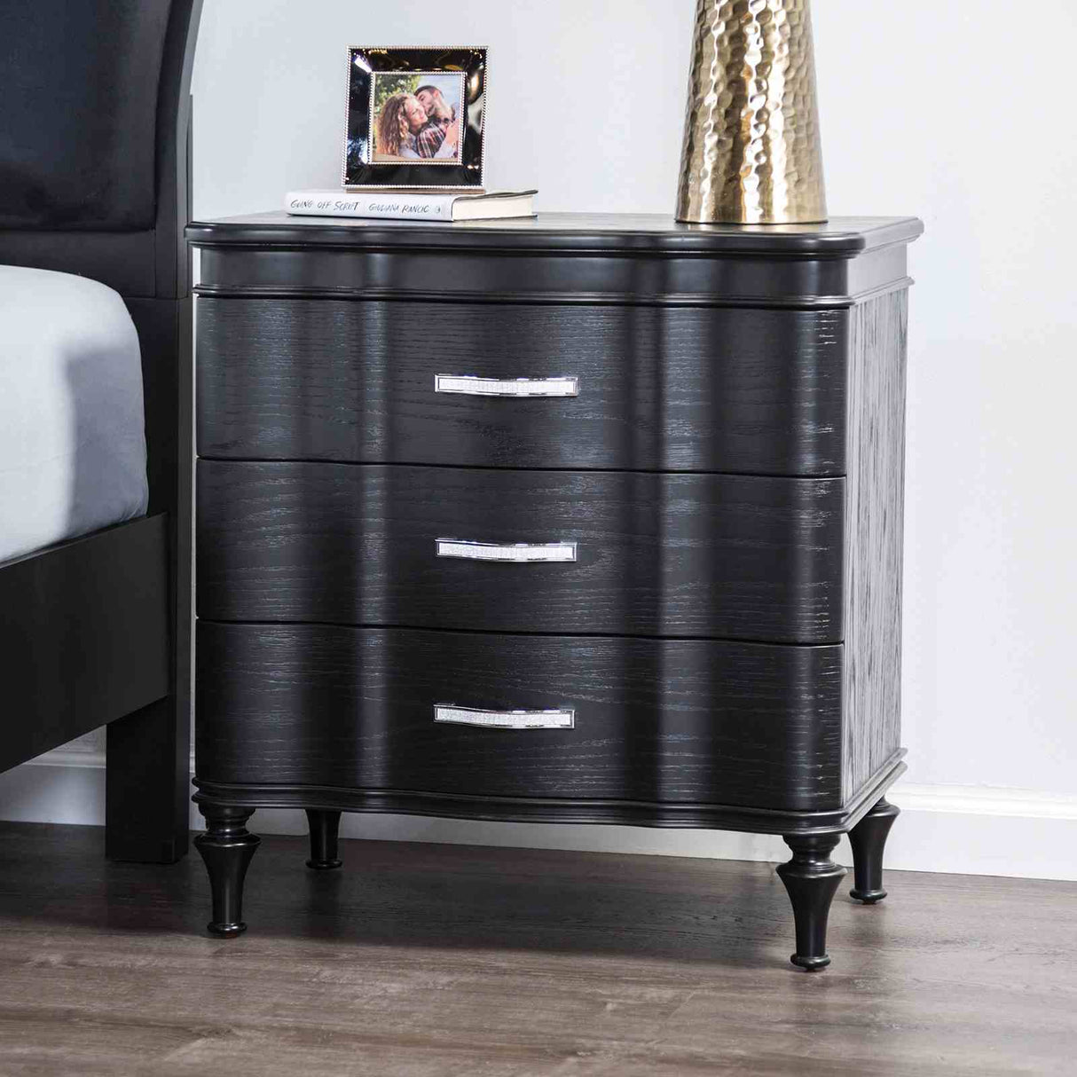 Melodi Parc Black Glam Bedroom Set from Furniture of America - Luna Furniture