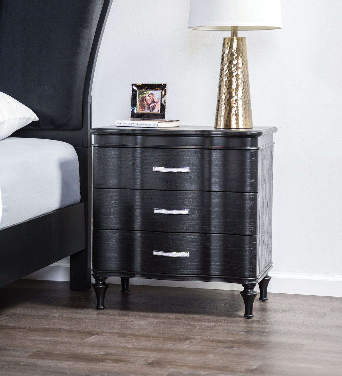 Melodi Parc Black 5 Pc Queen Bedroom Set from Furniture of America - Luna Furniture