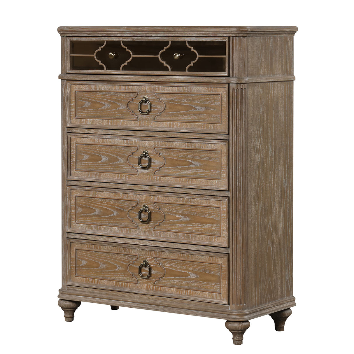 Lyris Rustic Oak Chest from Furniture of America - Luna Furniture