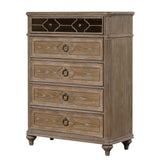 Lyris Rustic Oak Chest from Furniture of America - Luna Furniture