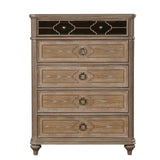 Lyris Rustic Oak Chest from Furniture of America - Luna Furniture