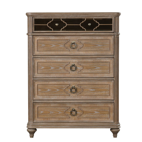 Lyris Rustic Oak Chest from Furniture of America - Luna Furniture