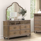 Lyris Rustic Oak Dresser from Furniture of America - Luna Furniture