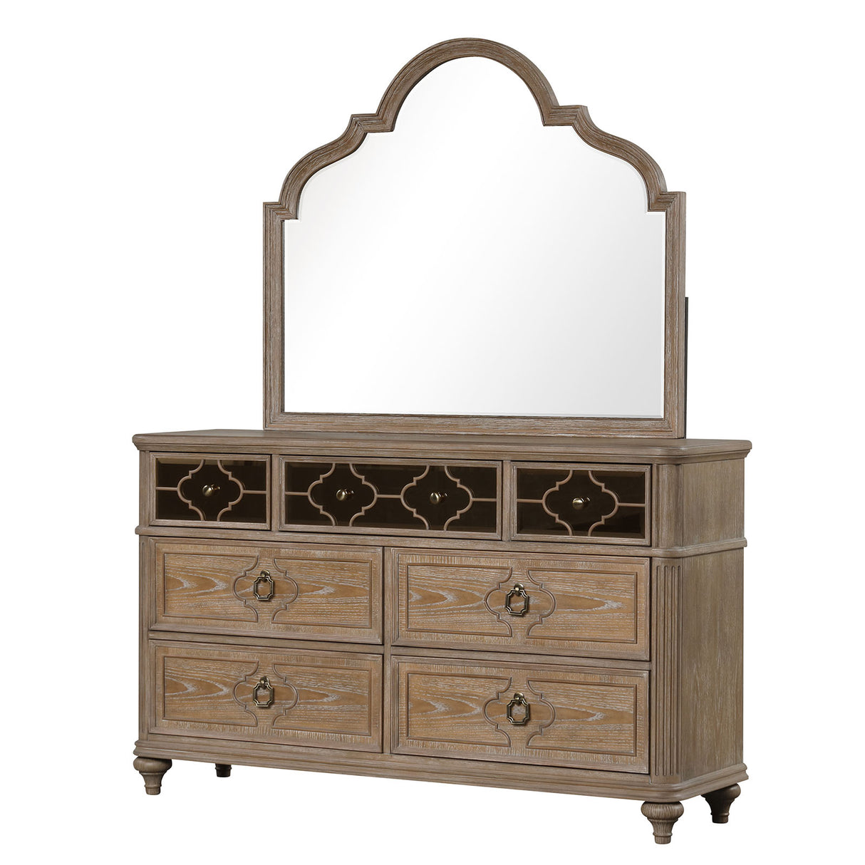 Lyris Rustic Oak Dresser from Furniture of America - Luna Furniture