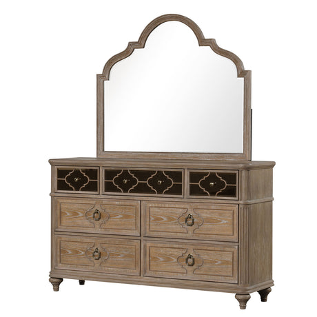 Lyris Rustic Oak Dresser from Furniture of America - Luna Furniture