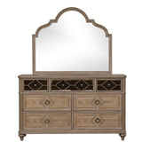 Lyris Rustic Oak Dresser from Furniture of America - Luna Furniture