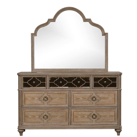 Lyris Rustic Oak Dresser from Furniture of America - Luna Furniture
