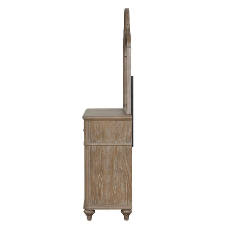 Lyris Rustic Oak Dresser from Furniture of America - Luna Furniture