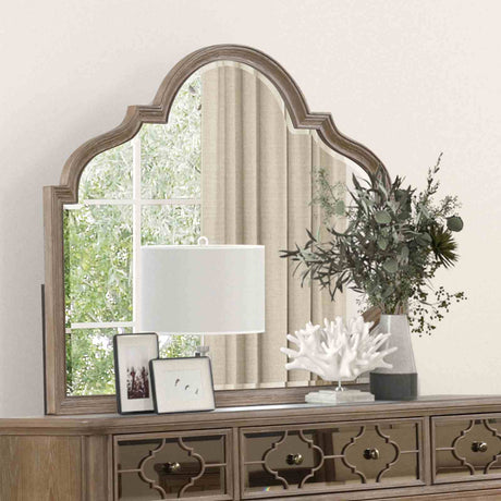 Lyris Rustic Oak 5-Piece Queen Bedroom Set from Furniture of America - Luna Furniture