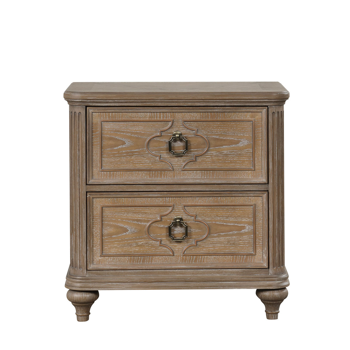 Lyris Rustic Oak Nightstand from Furniture of America - Luna Furniture