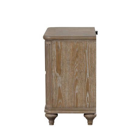 Lyris Rustic Oak Nightstand from Furniture of America - Luna Furniture