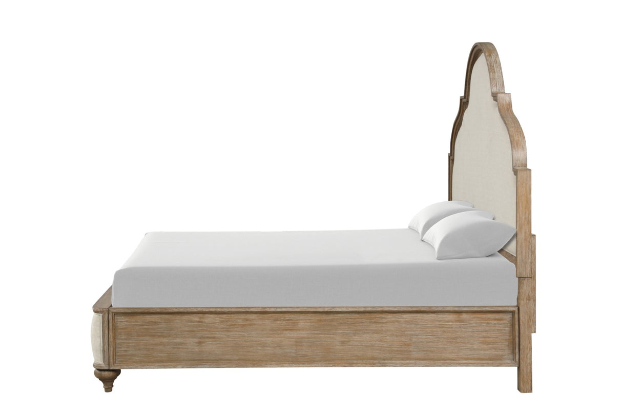 Lyris Rustic Oak King Bed from Furniture of America - Luna Furniture