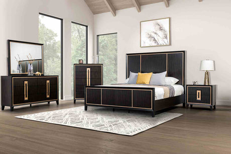 Kenyada Espresso Queen Panel Bed from Furniture of America - Luna Furniture